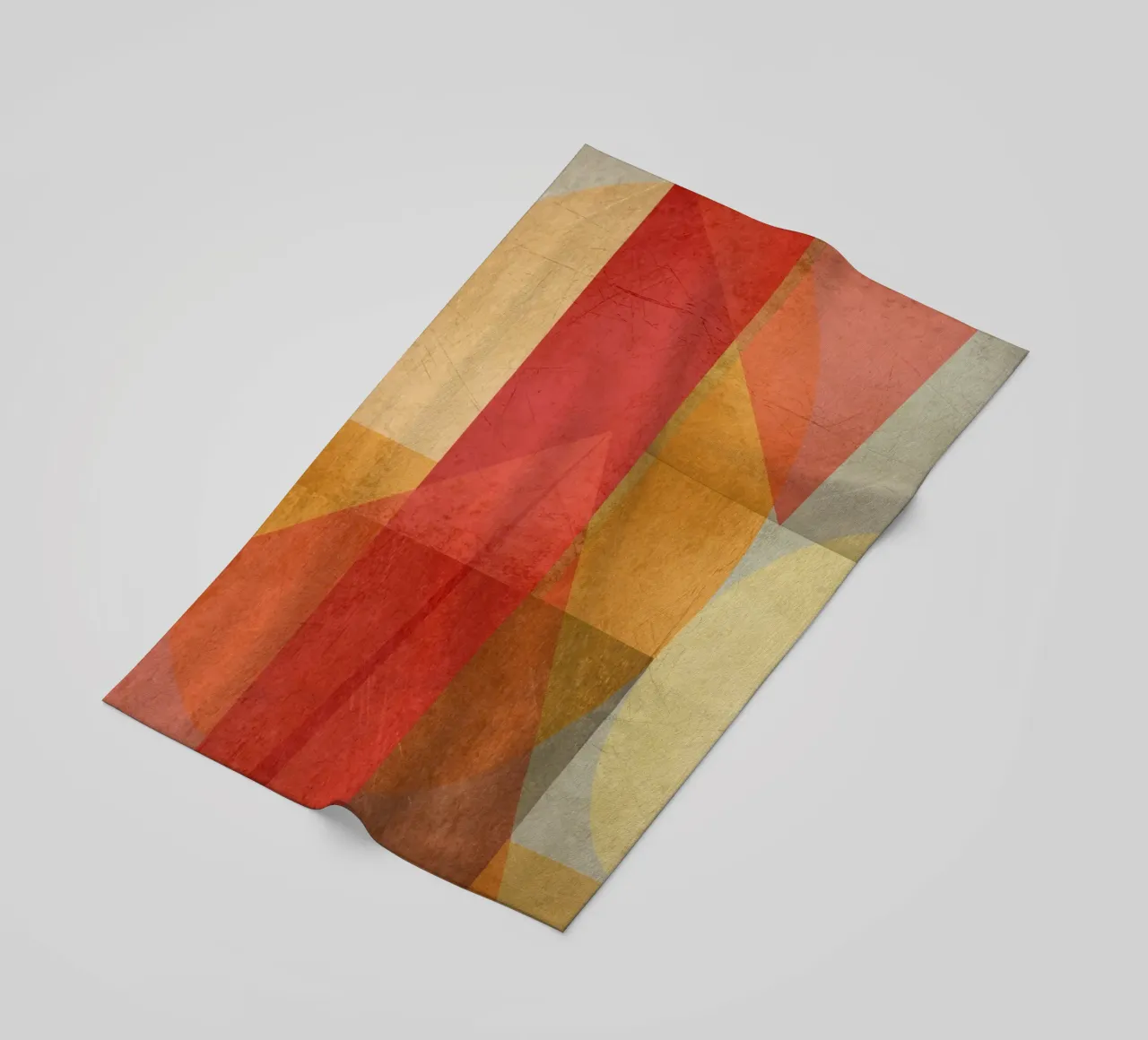 Abstract composition in red and yellow Strandtuch von MirimoART