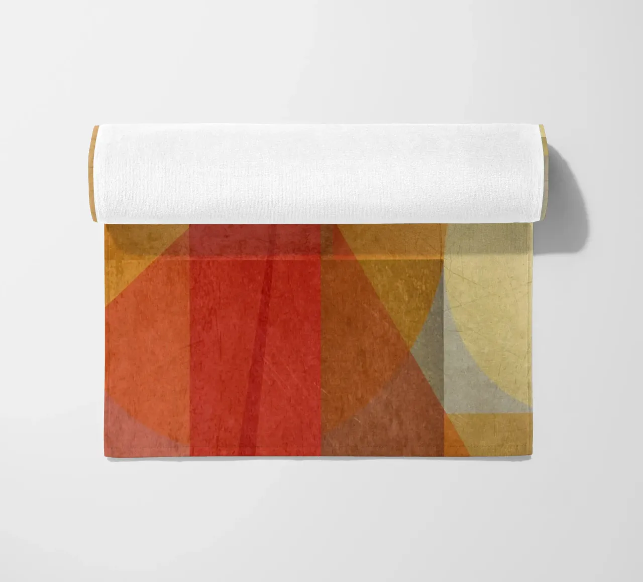 Abstract composition in red and yellow Strandtuch von MirimoART