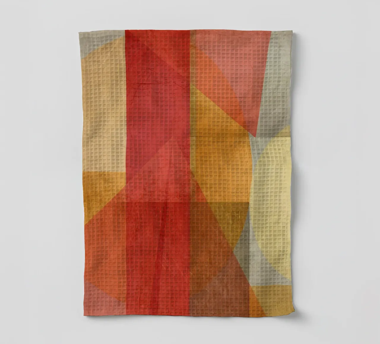 Abstract composition in red and yellow canovaccio da cucina da MirimoART