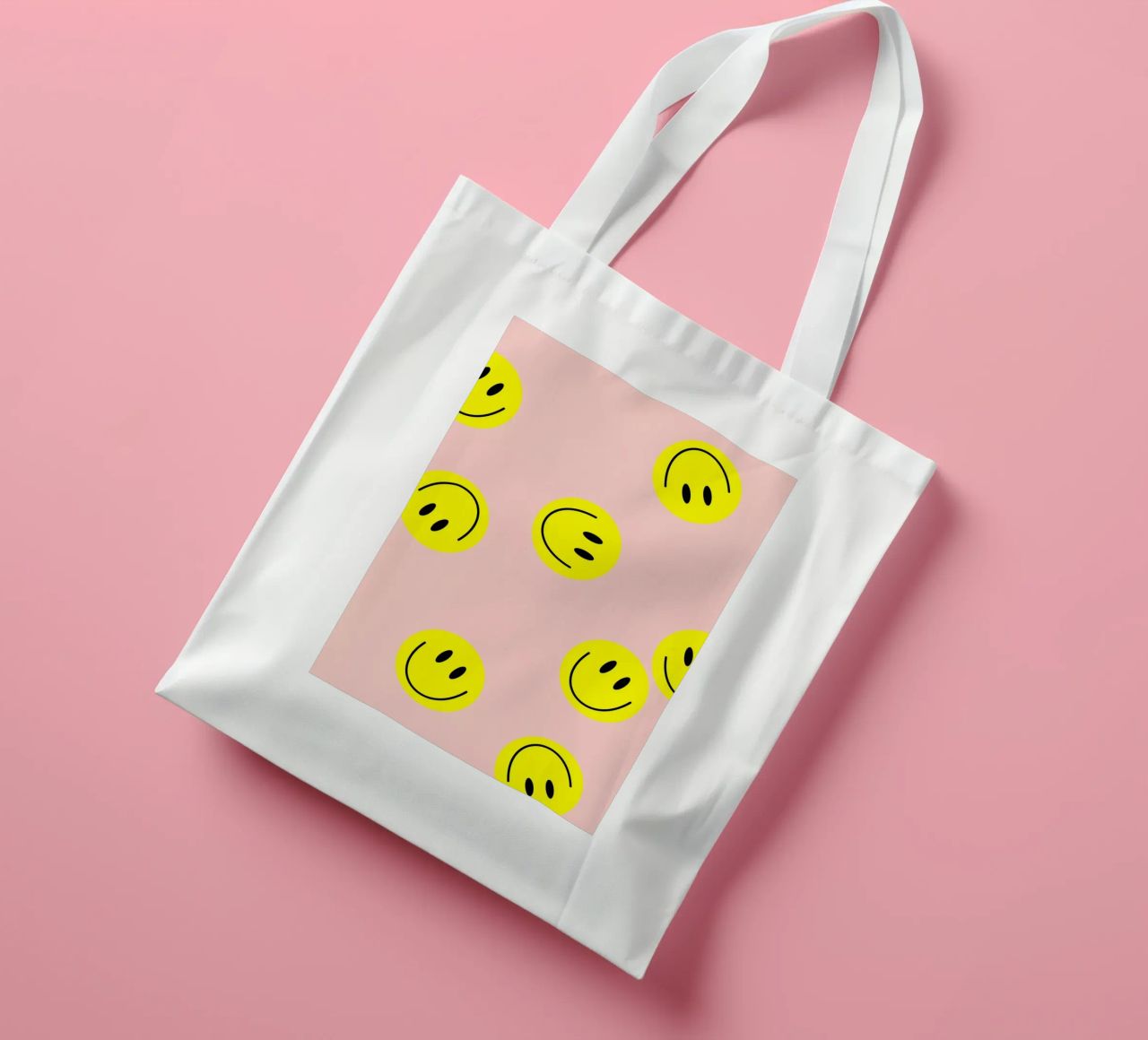 smiley flying Jutebeutel von Hej Ibiza by Ute Arnold