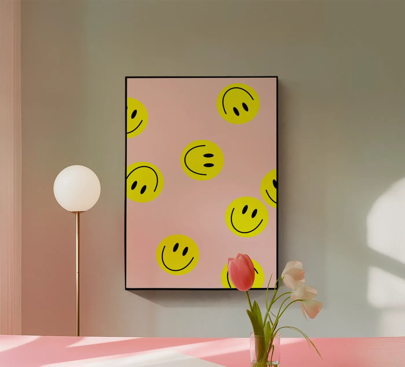 smiley flying Acryl-Glas von Hej Ibiza by Ute Arnold
