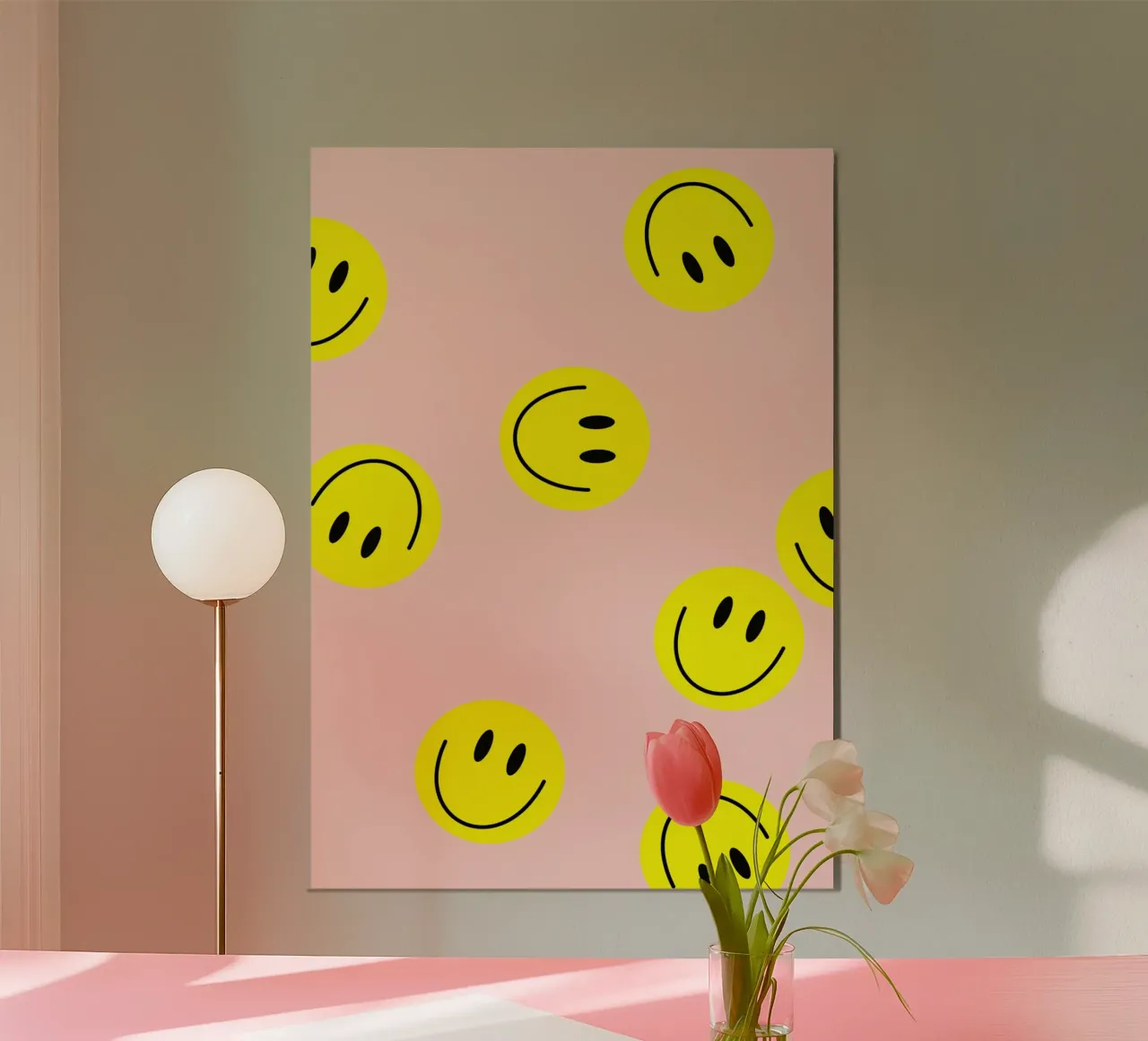 smiley flying Alu-Dibond von Hej Ibiza by Ute Arnold