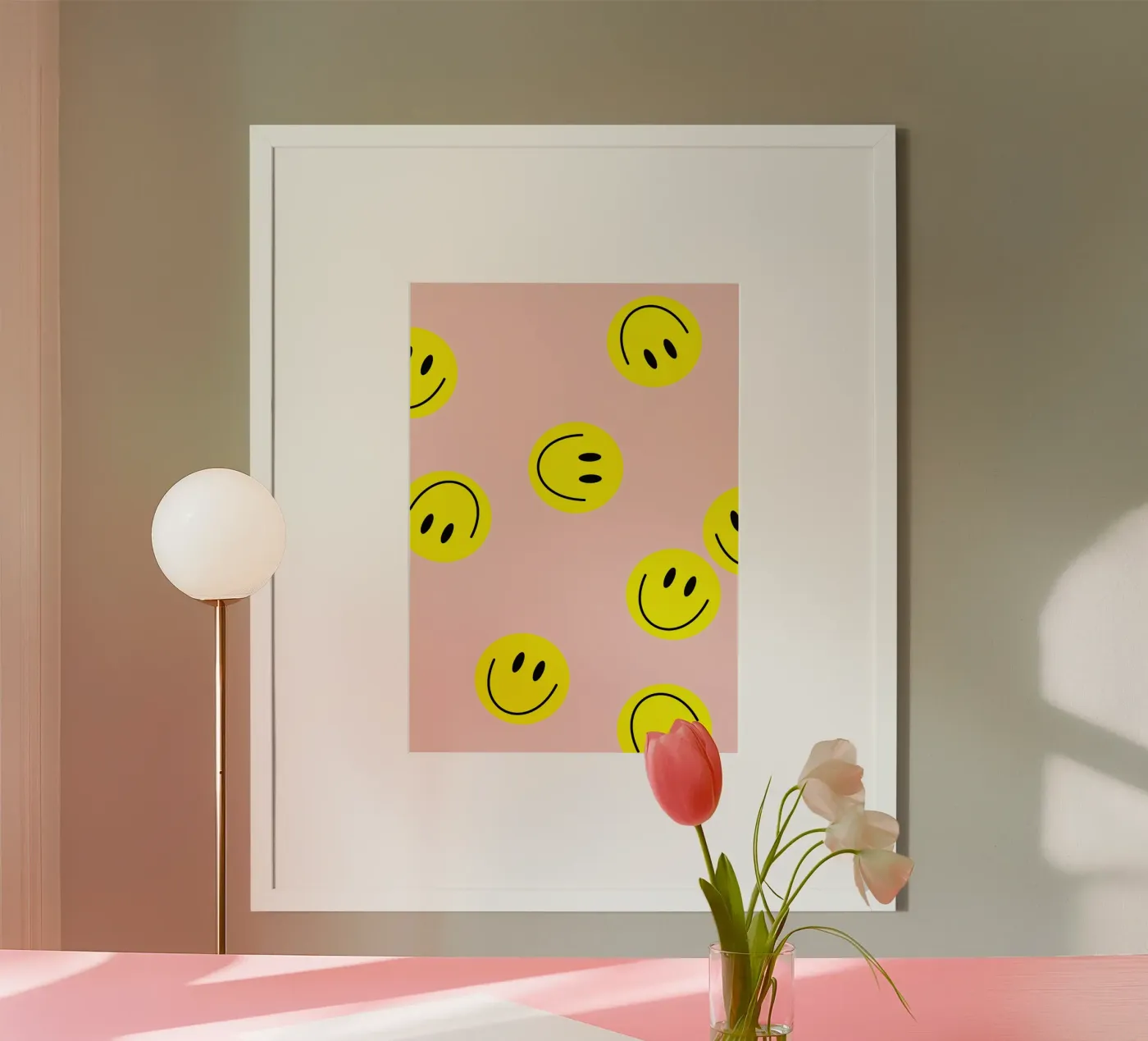 smiley flying poster by Hej Ibiza by Ute Arnold