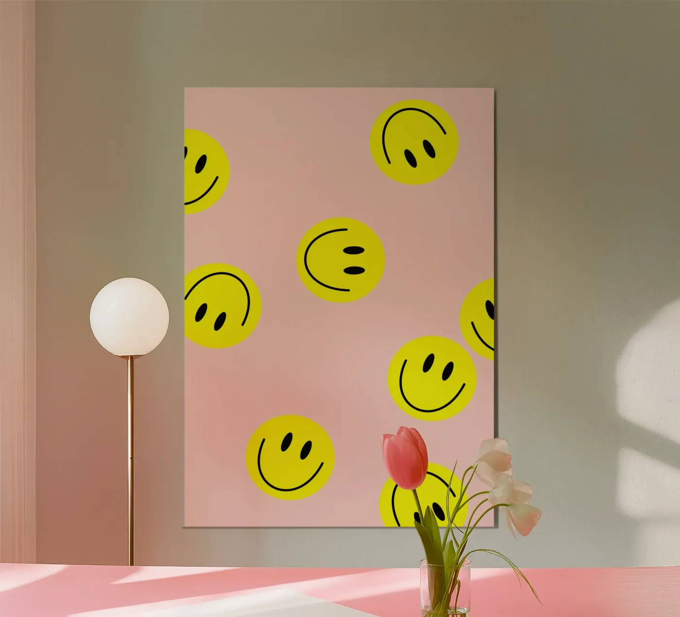 smiley flying poster by Hej Ibiza by Ute Arnold