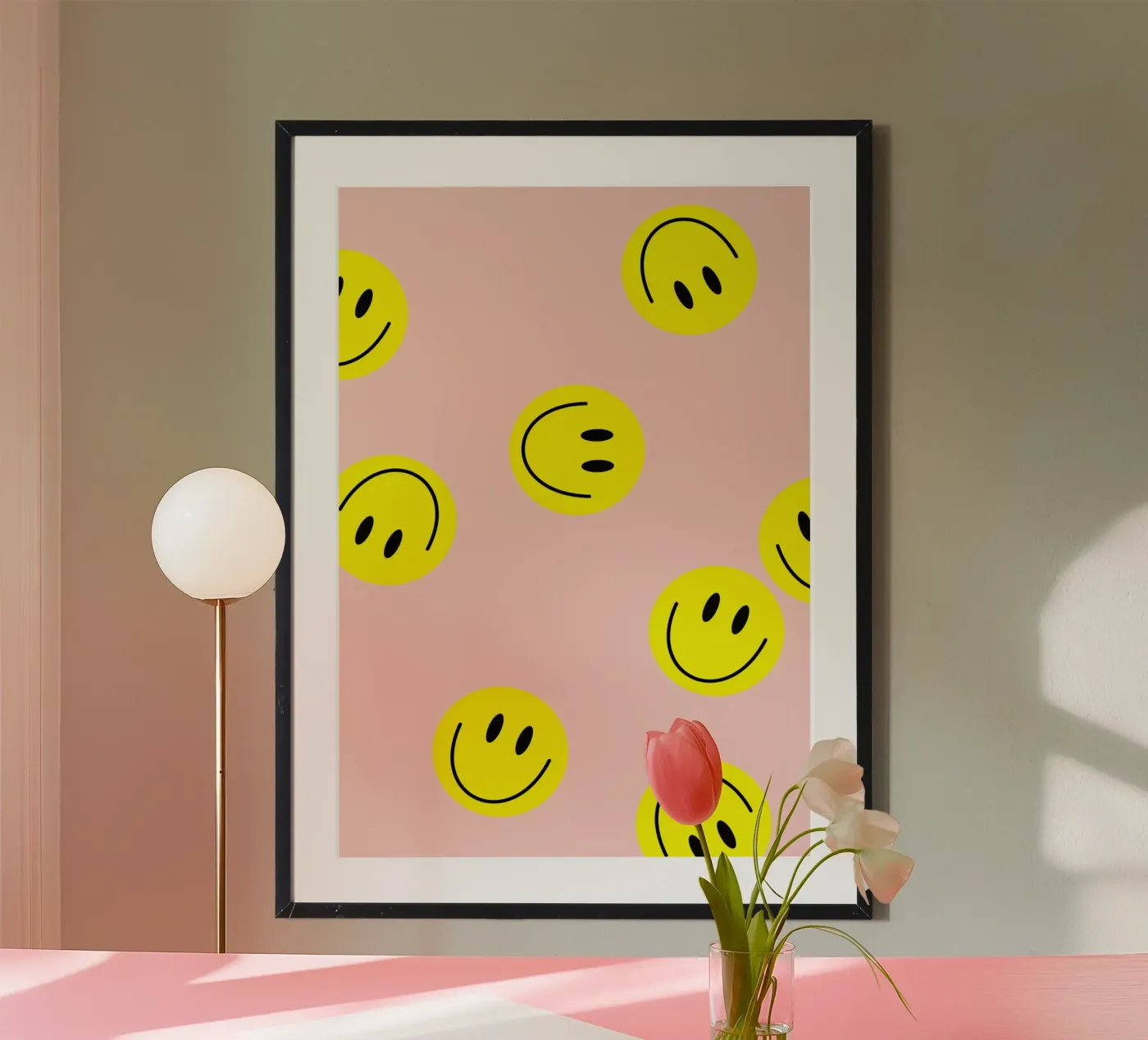 smiley flying poster by Hej Ibiza by Ute Arnold