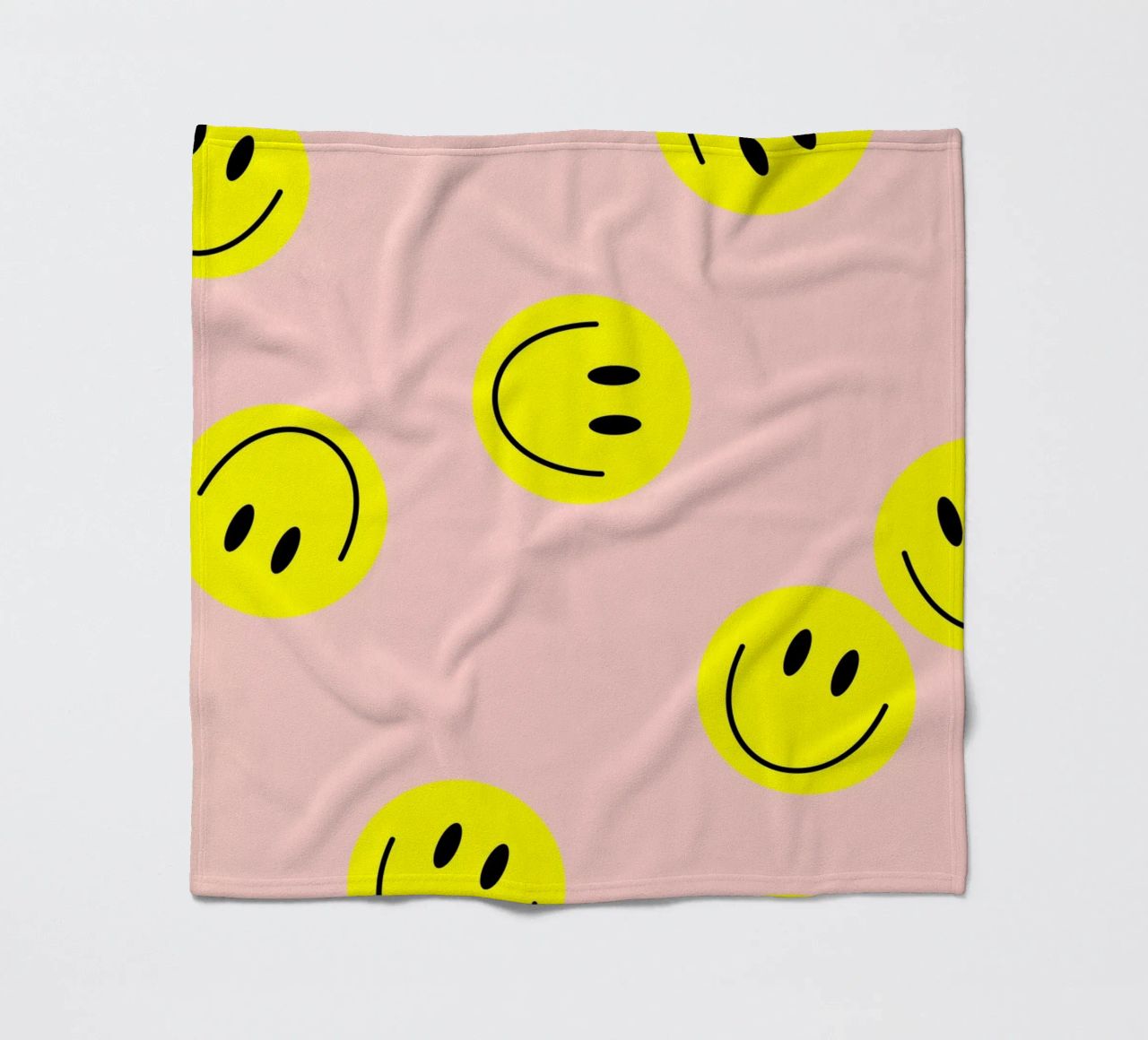 smiley flying fleece blanket by Hej Ibiza by Ute Arnold