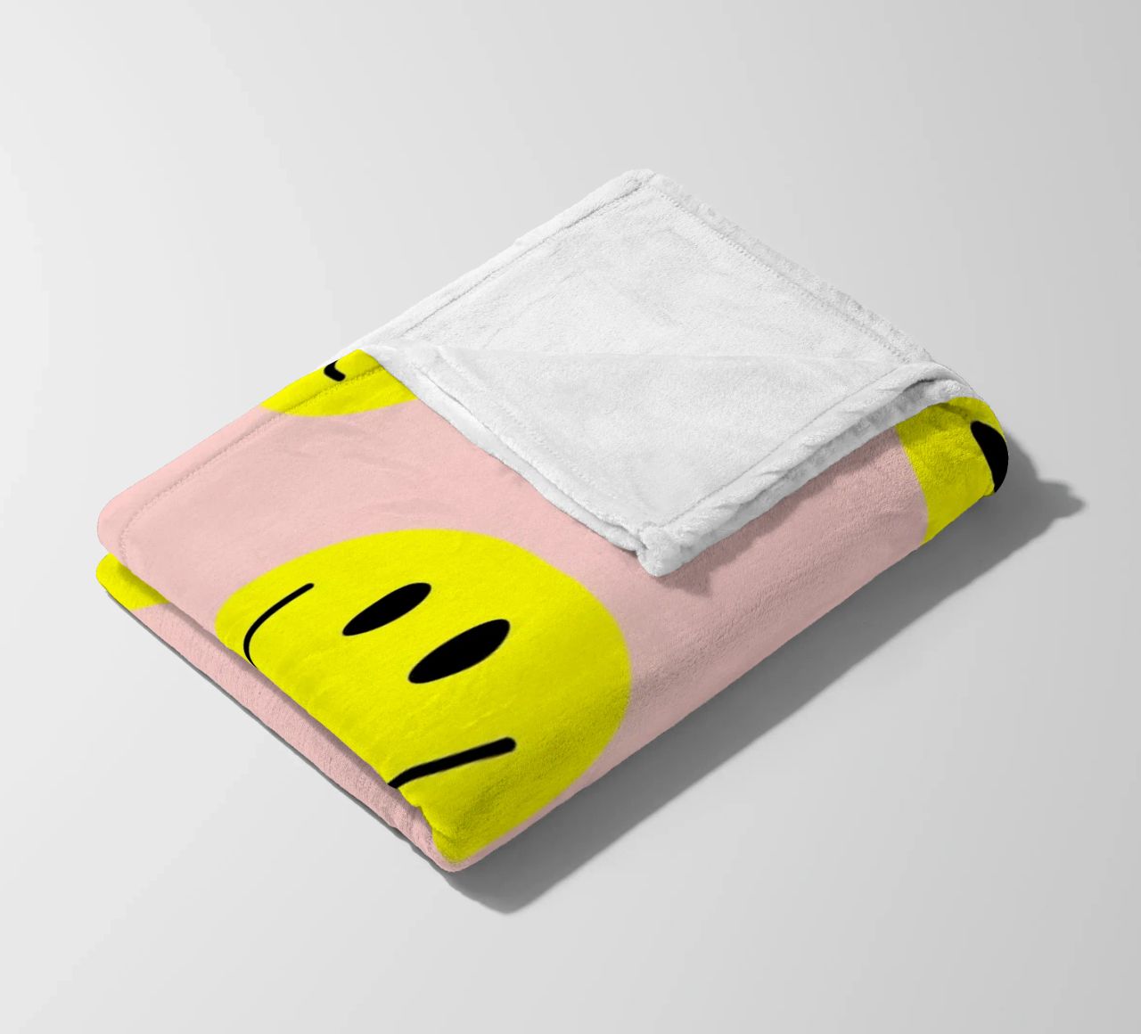 smiley flying fleece blanket by Hej Ibiza by Ute Arnold