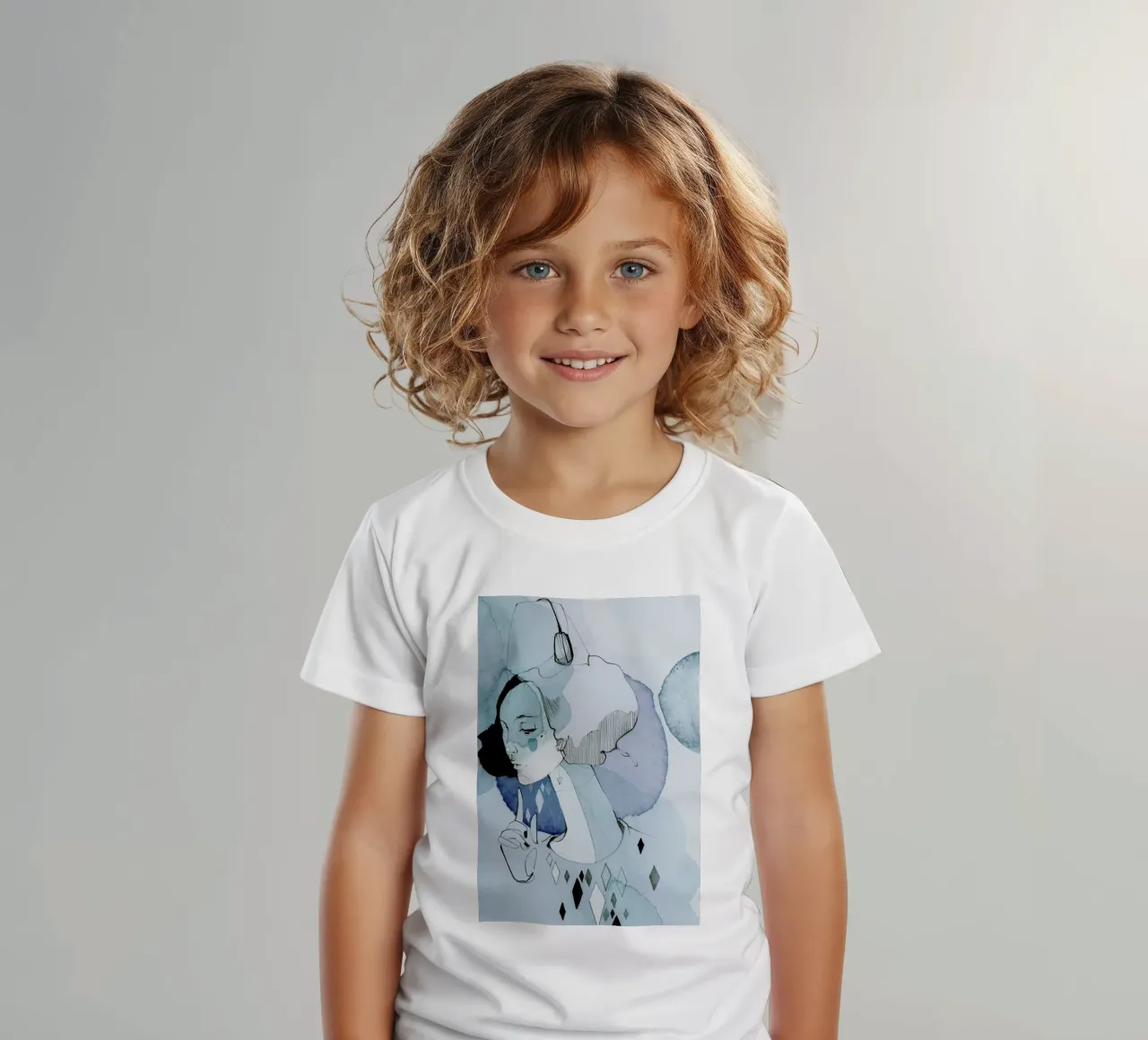 Miss Alva kids t-shirt by Ekaterina Koroleva