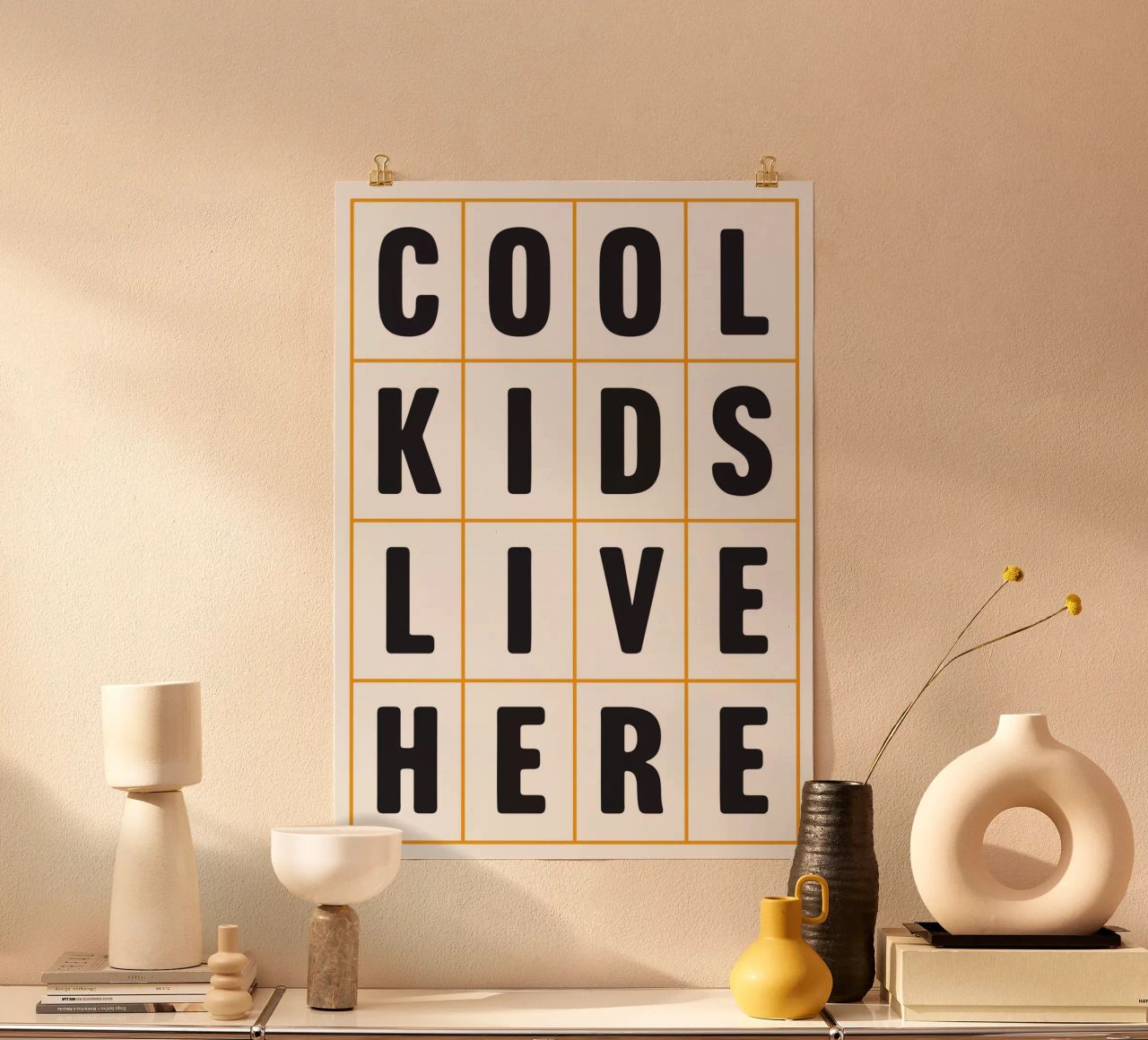 Hier wohnen die coolen Kids Poster von Lolly & Roobs