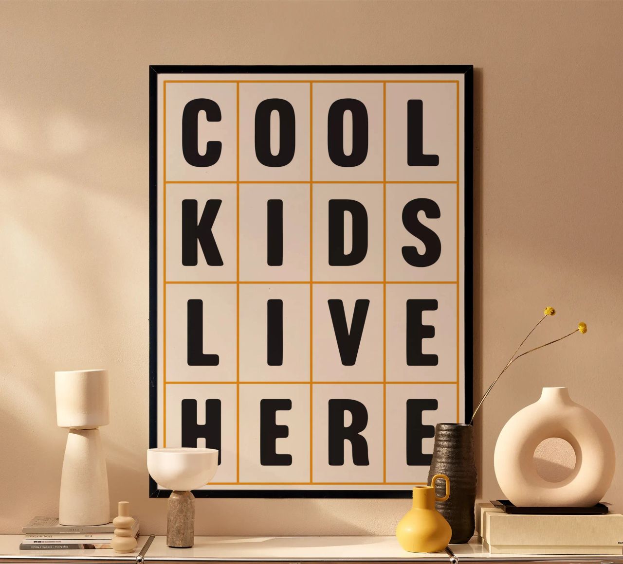 Hier wohnen die coolen Kids Poster von Lolly & Roobs