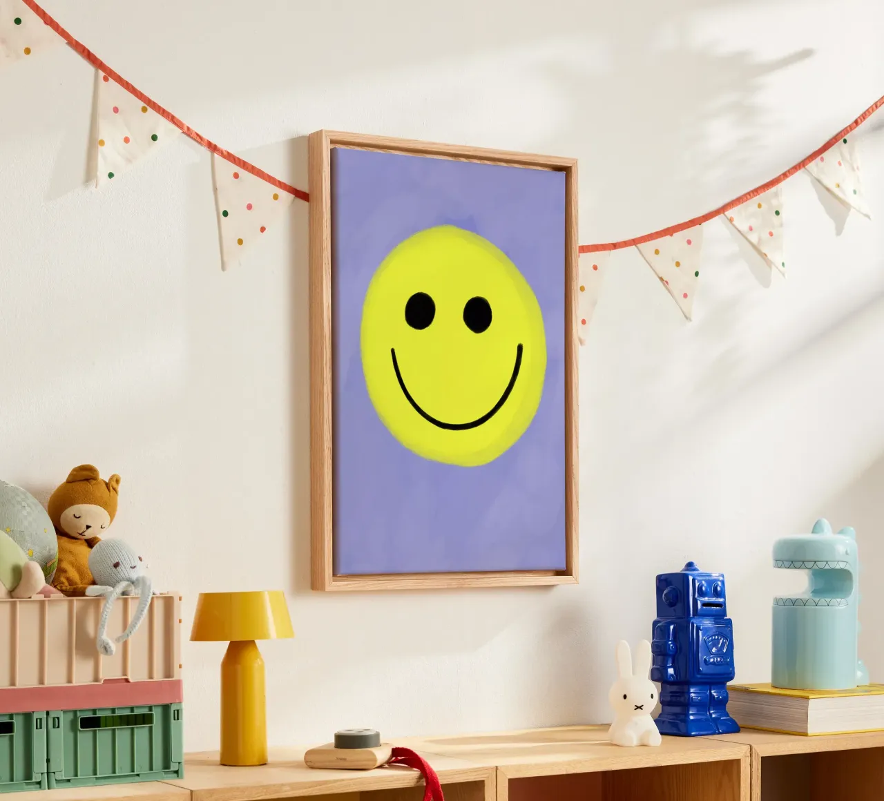 Smiley Smile tela con Cornice a cassetta da Hej Ibiza by Ute Arnold