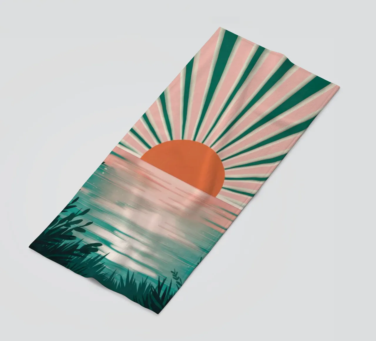 Tramonto sul mare di smeraldo telo mare da Sun Riser