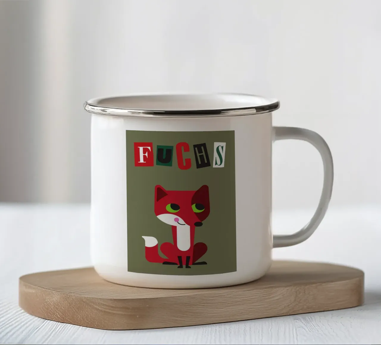 Fox 02 tazza in smalto da Looks n Brains