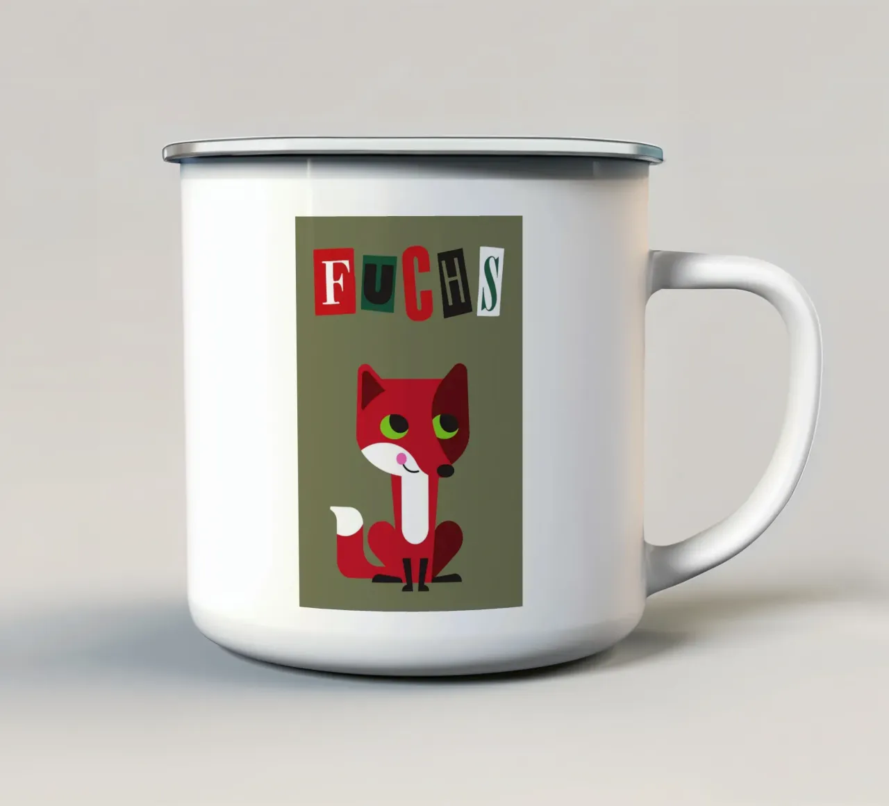 Fox 02 tazza in smalto da Looks n Brains