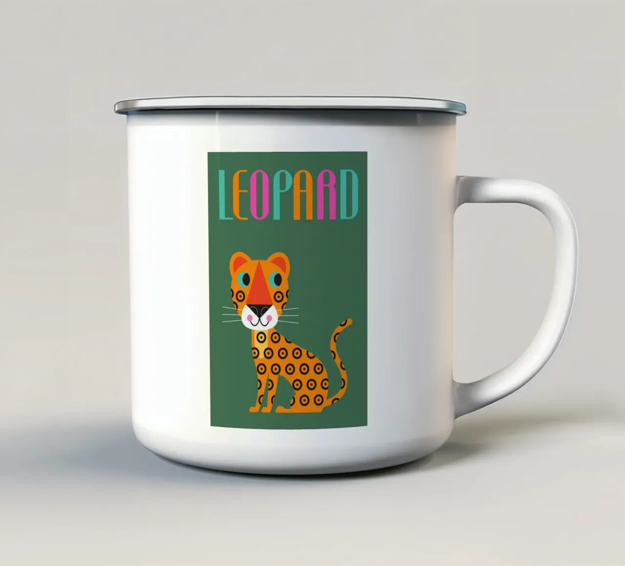 Leopardo tazza in smalto da Looks n Brains