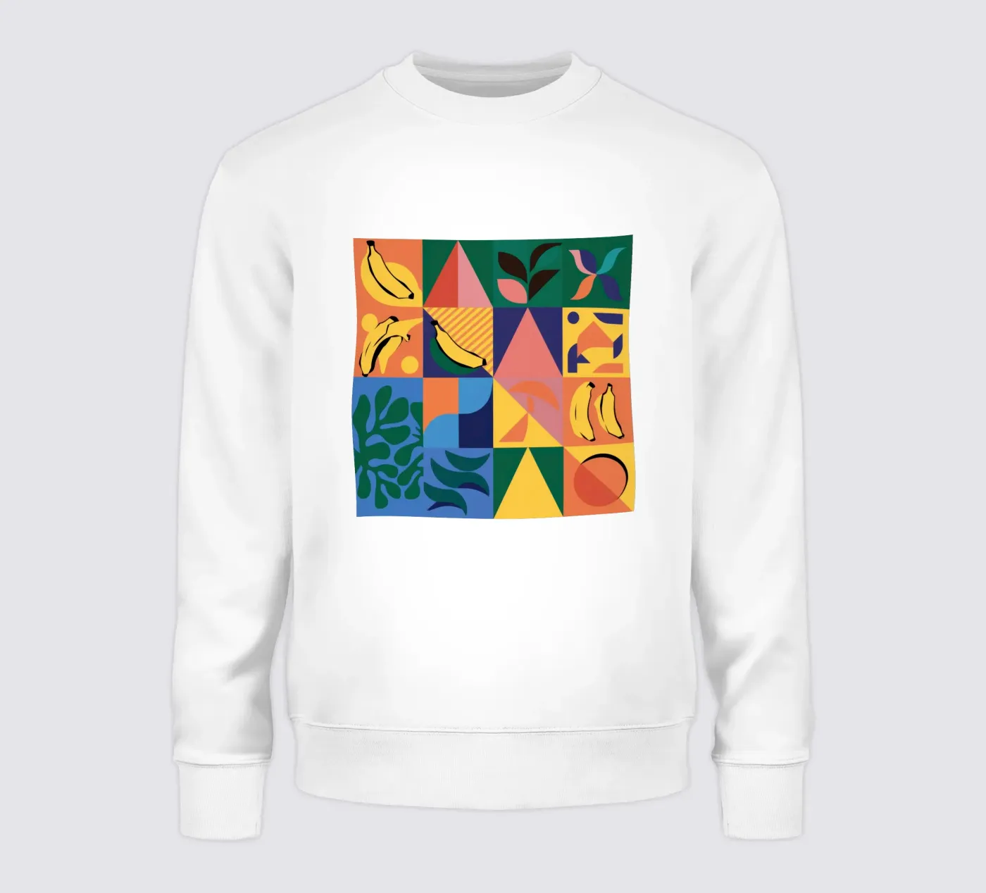 Patchwork geometrico tropicale felpa da Sun Riser