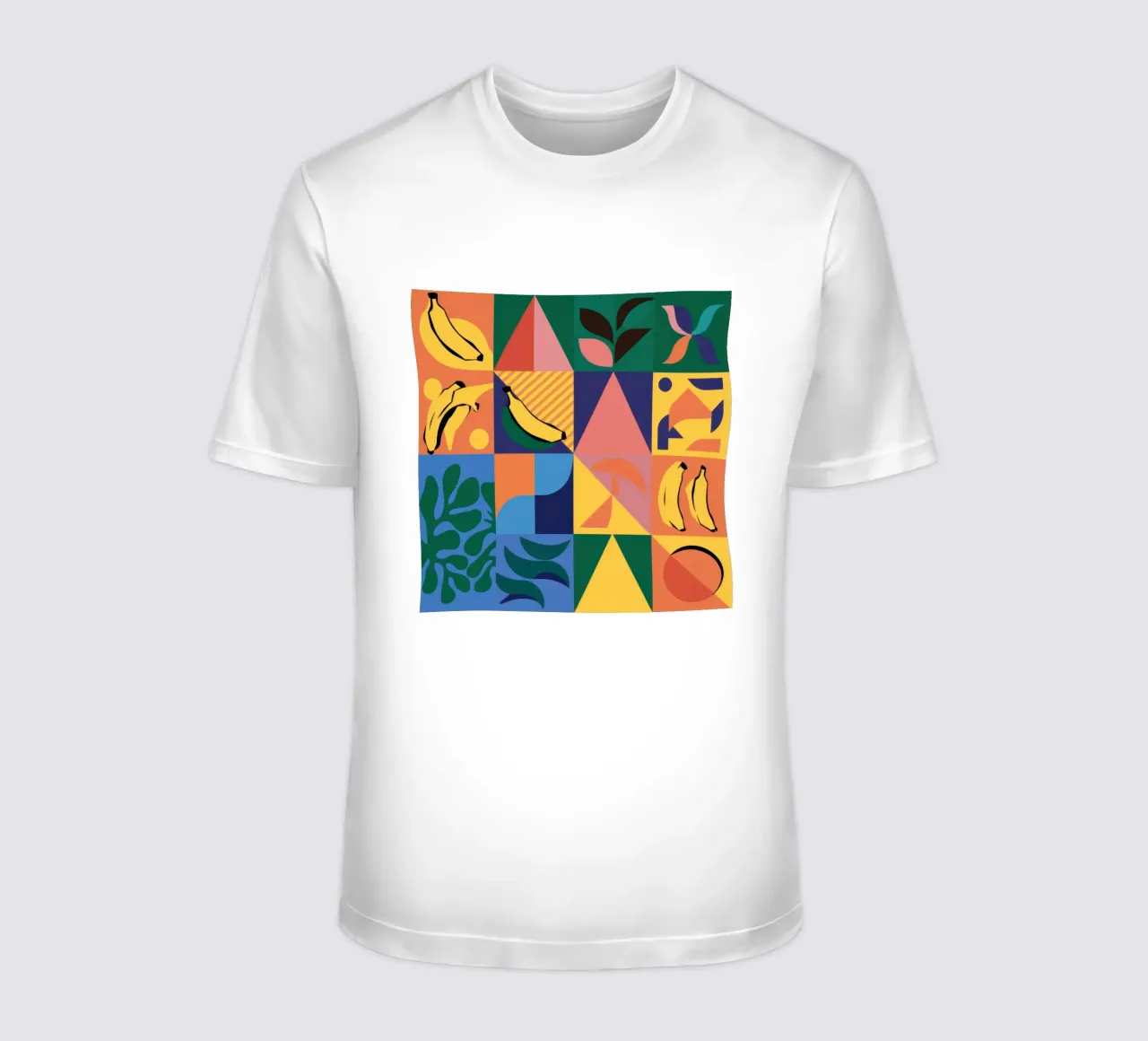Patchwork geometrico tropicale t-shirt da Sun Riser