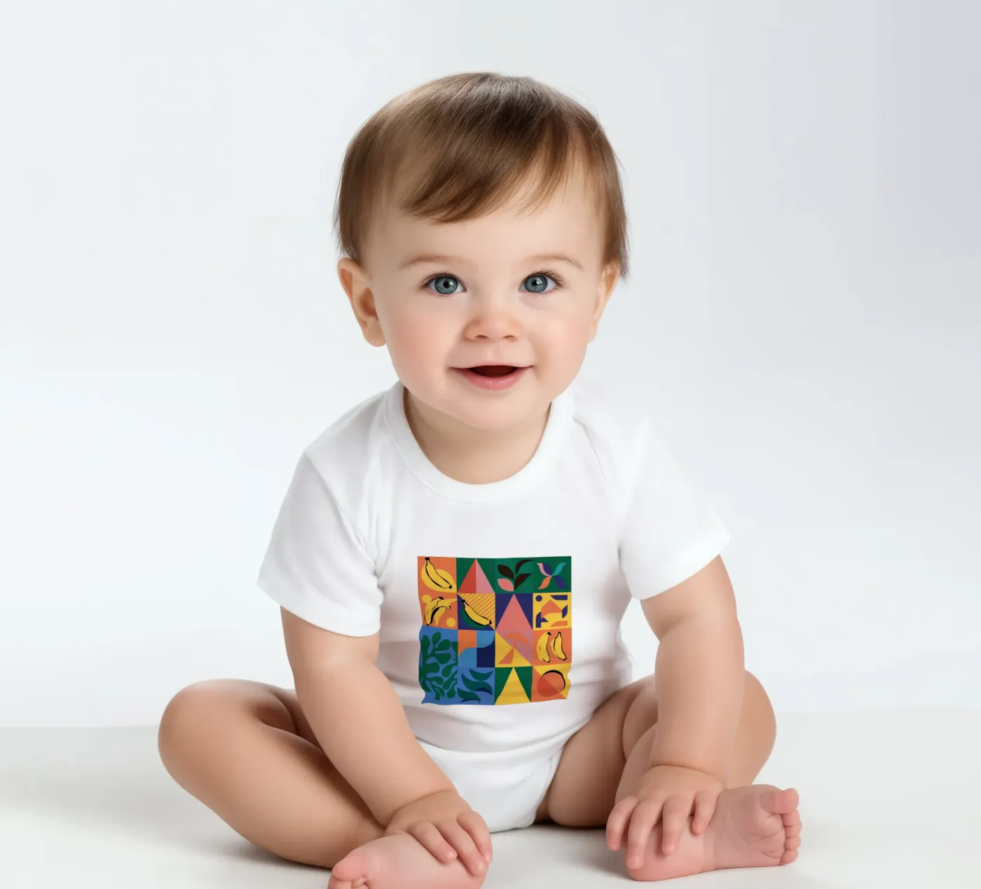 Patchwork géométrique tropical body bébé de Sun Riser