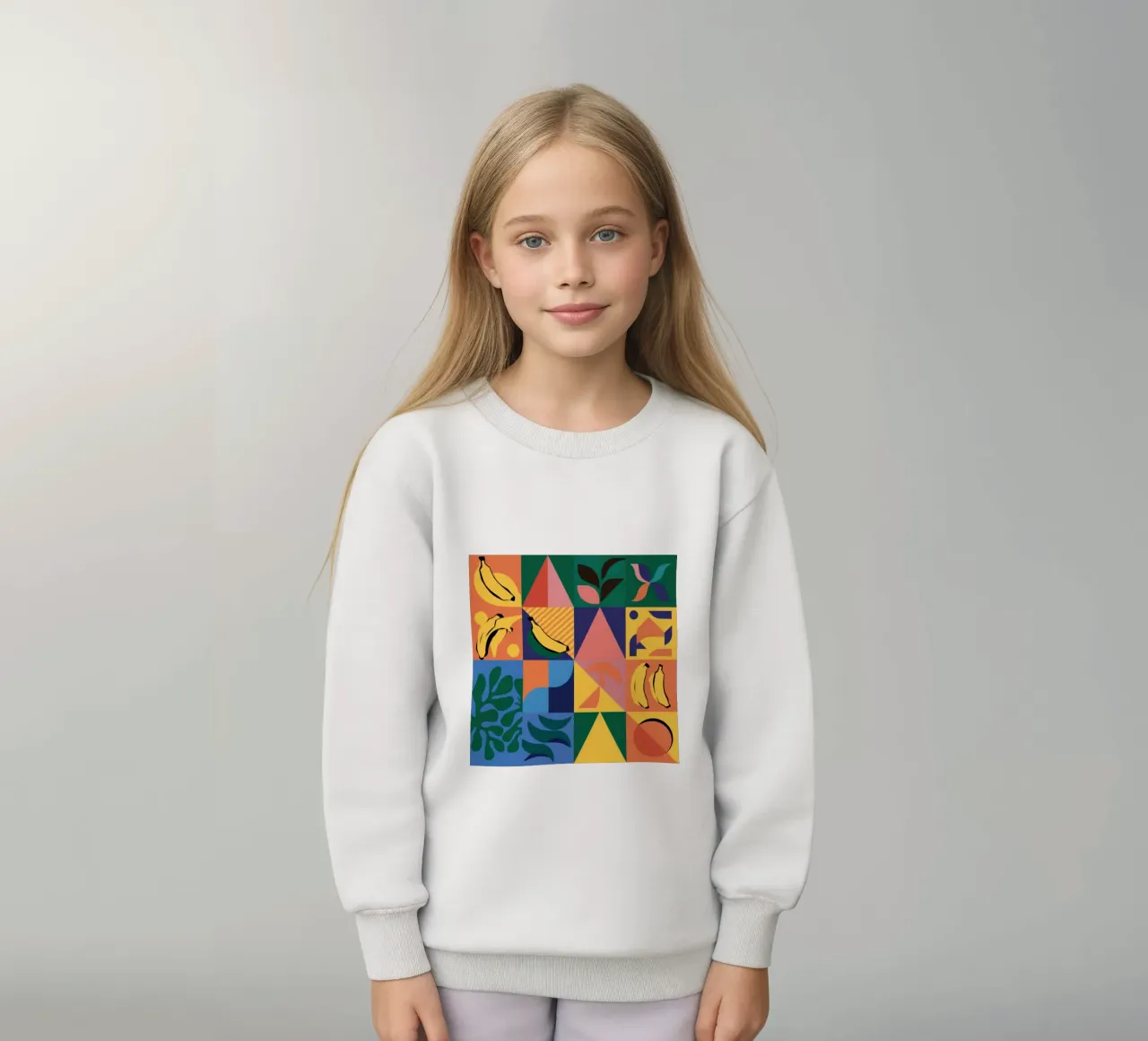 Patchwork geometrico tropicale felpa bambino da Sun Riser