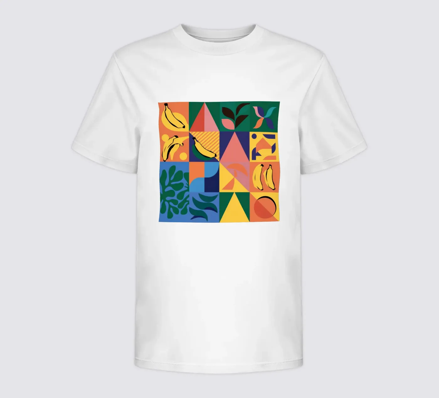 Tropisch geometrisch patchwork kinder t-shirt van Sun Riser