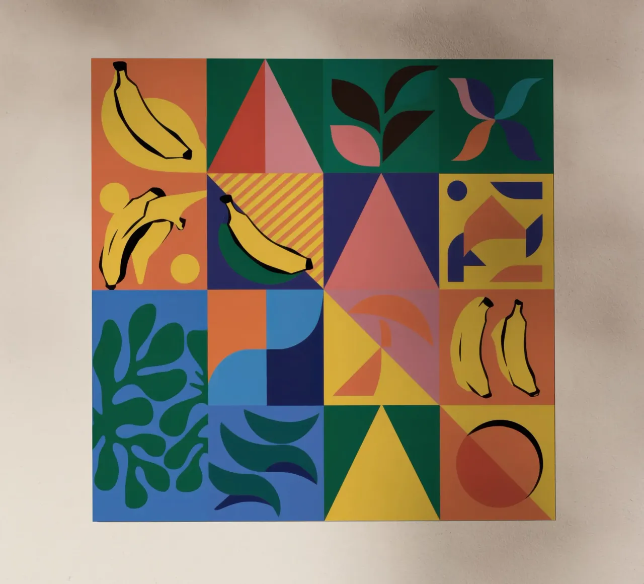 Tropical Geometric Patchwork pellicola backlit da Sun Riser