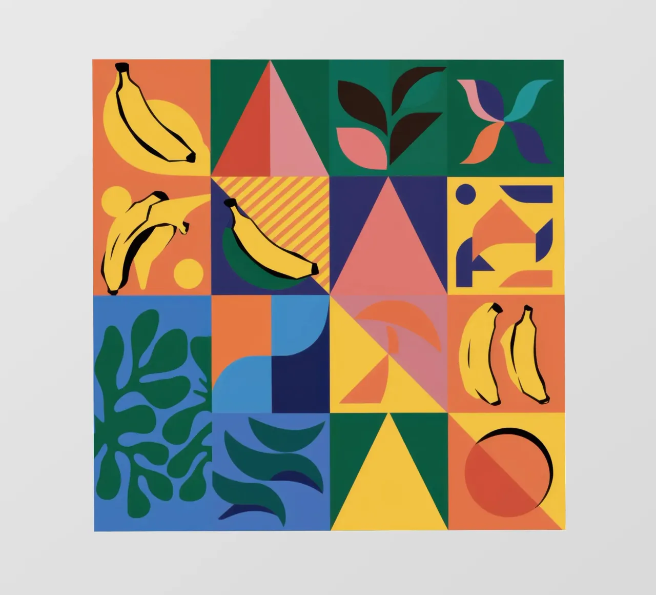 Tropical Geometric Patchwork fotobehang van Sun Riser