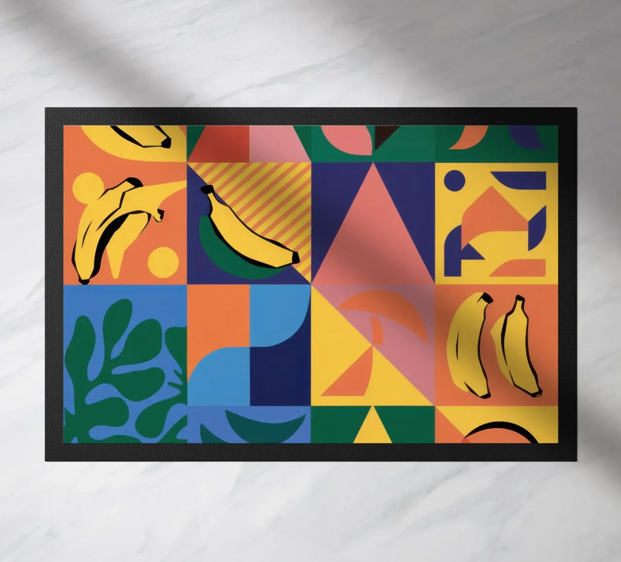 Patchwork geometrico tropicale zerbino da Sun Riser