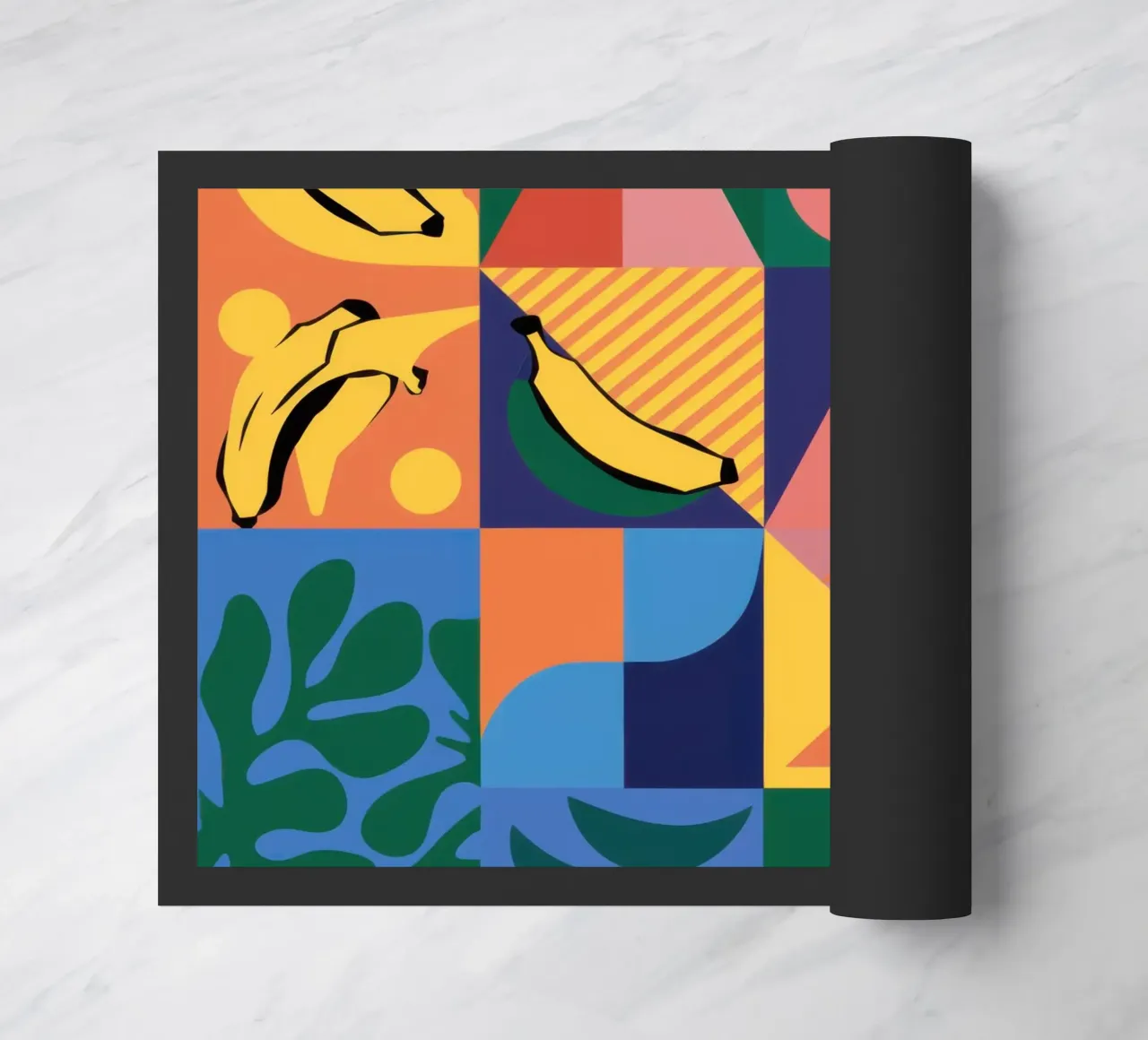 Patchwork geometrico tropicale zerbino da Sun Riser