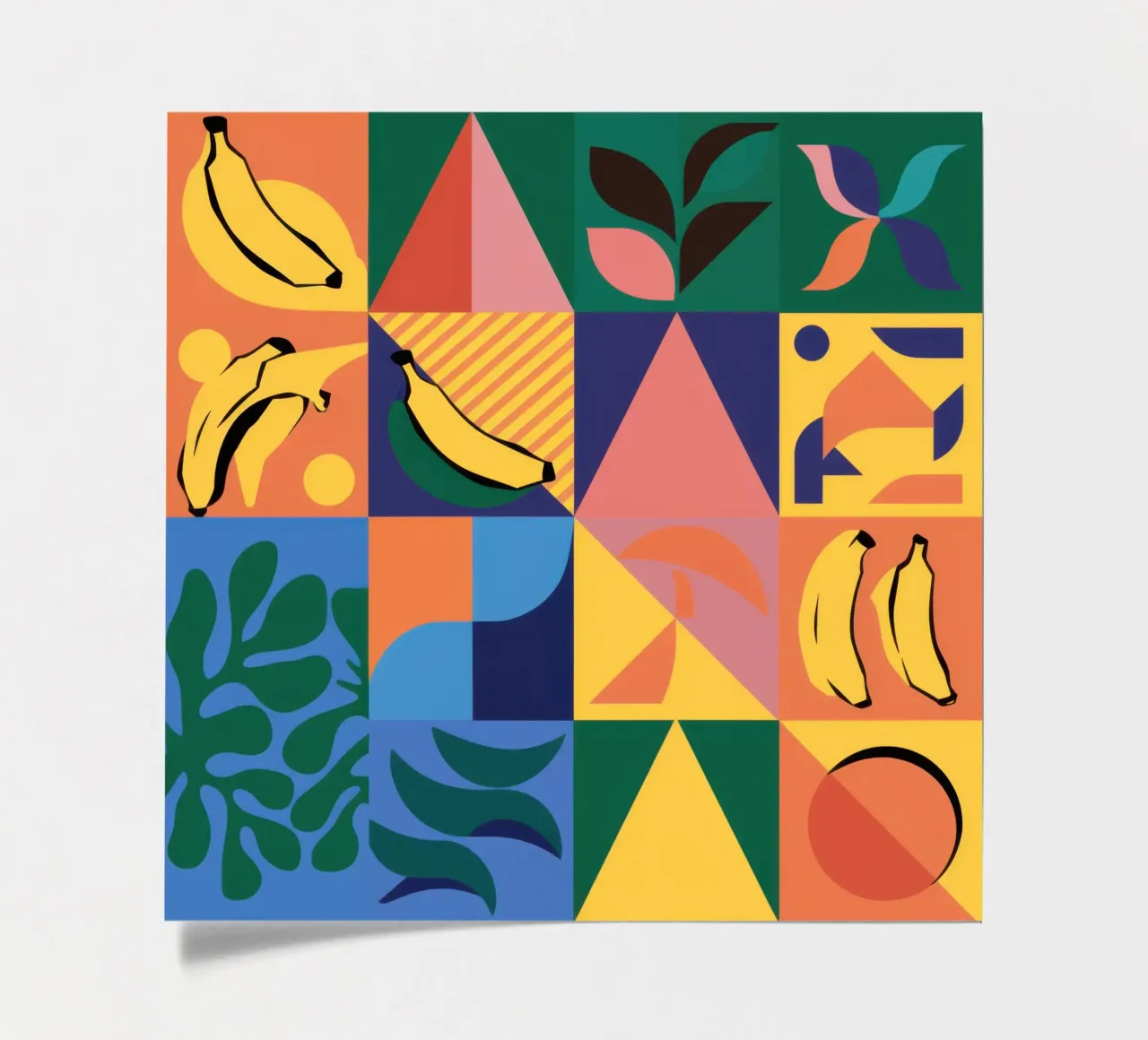 Tropical Geometric Patchwork sticker sheet by Sun Riser