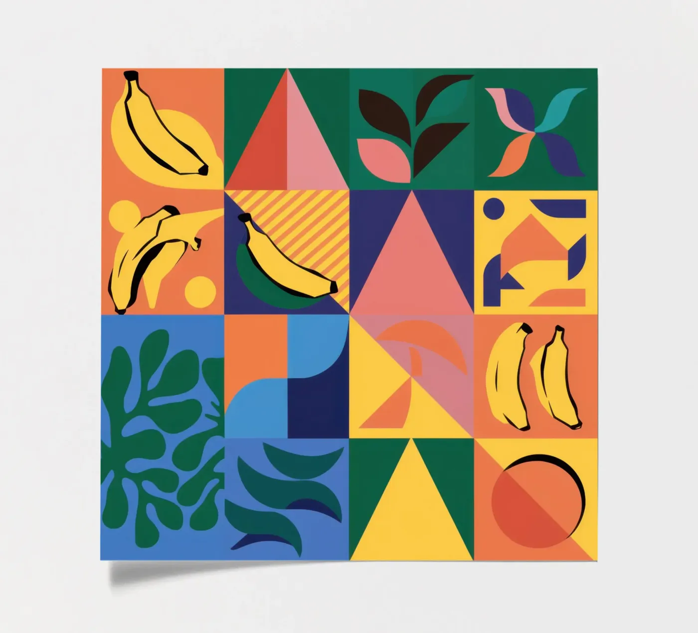 Tropical Geometric Patchwork sticker sheet by Sun Riser