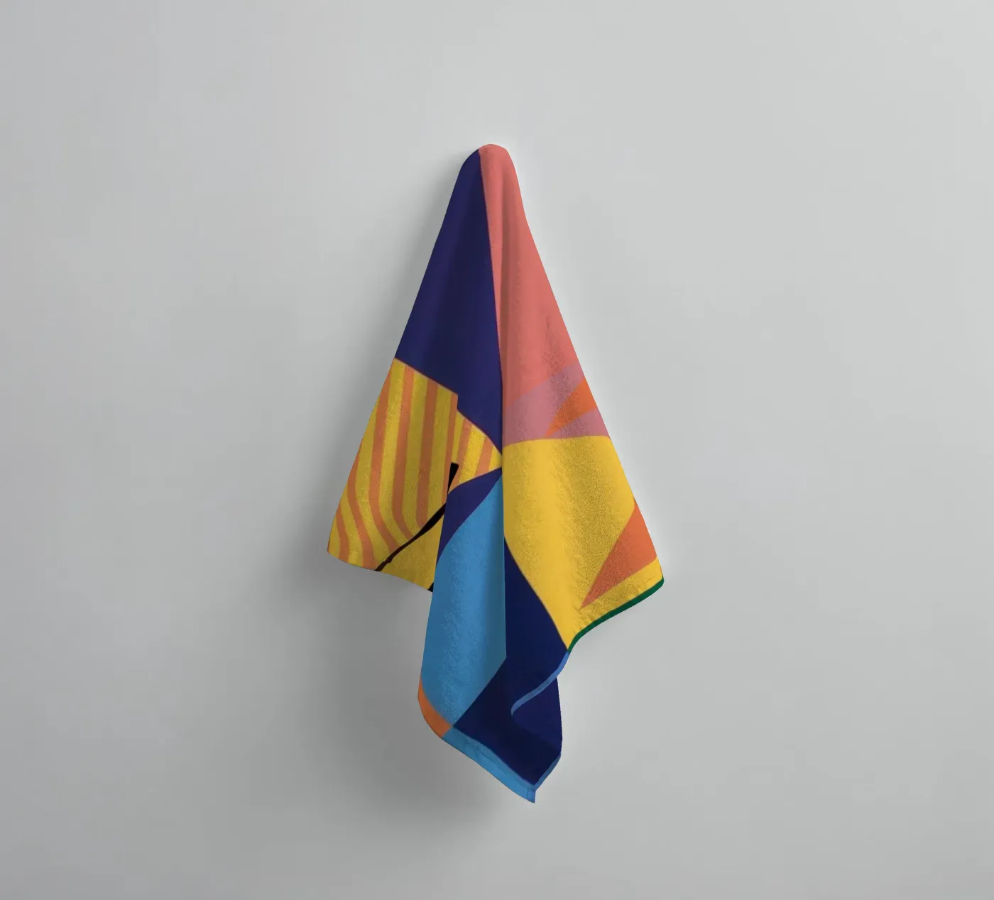 Tropical Geometric Patchwork towel by Sun Riser