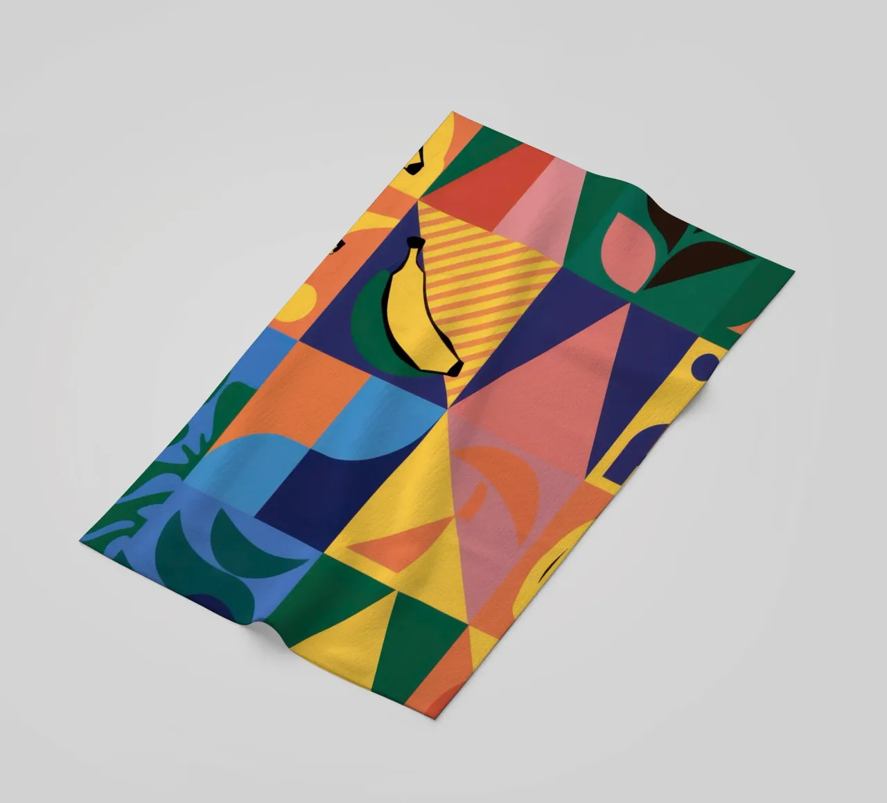 Patchwork geometrico tropicale telo mare da Sun Riser