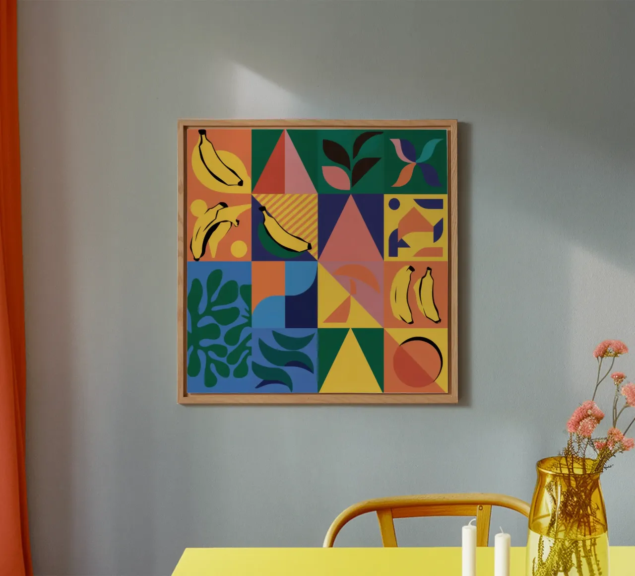 Tropical Geometric Patchwork forex plate by Sun Riser