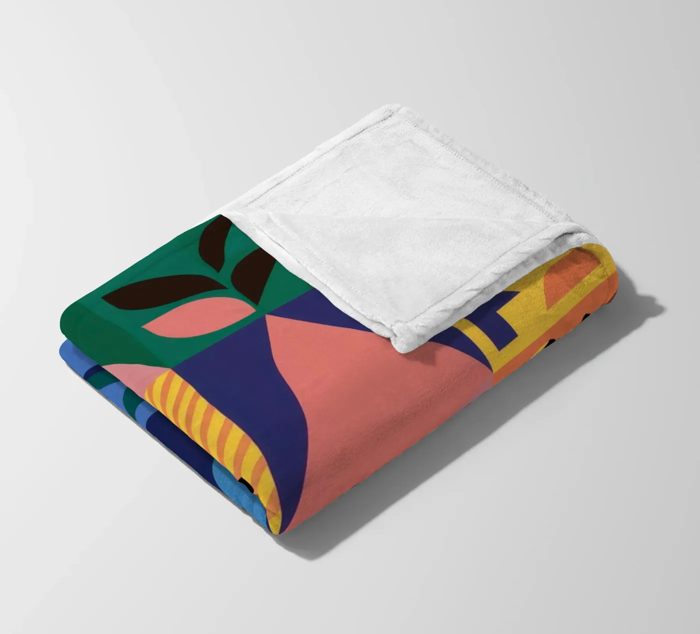 Tropical Geometric Patchwork Fleecedecke von Sun Riser