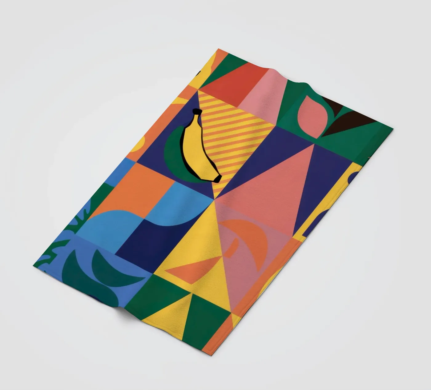 Tropical Geometric Patchwork Fleecedecke von Sun Riser