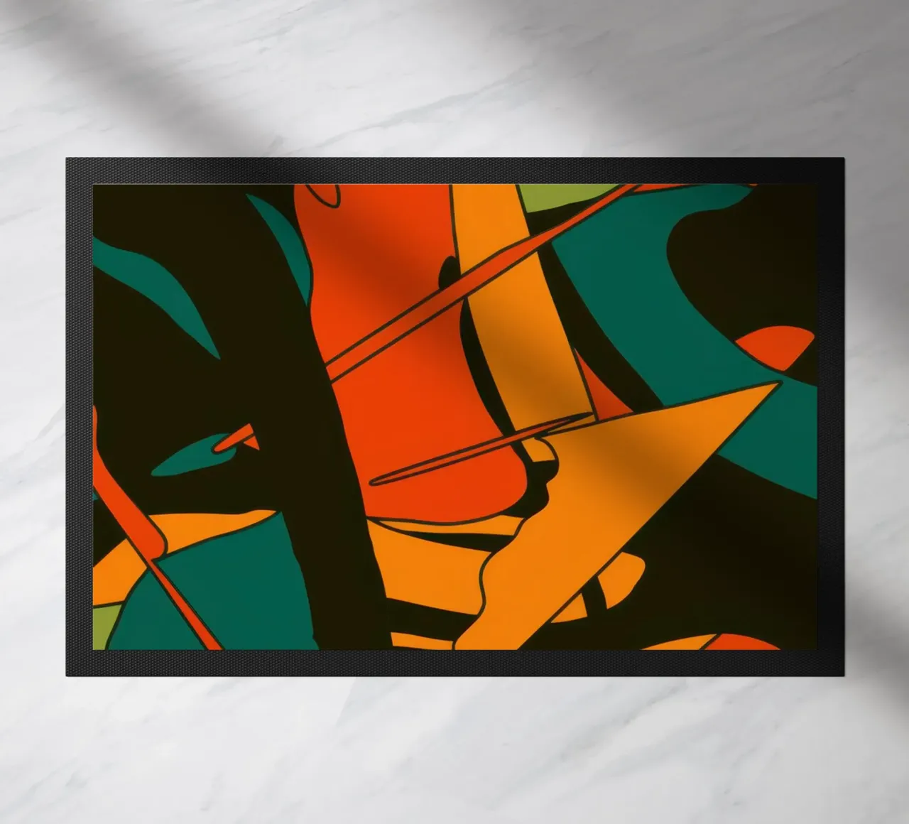 Autumn Leaf Abstraction doormat by Sun Riser
