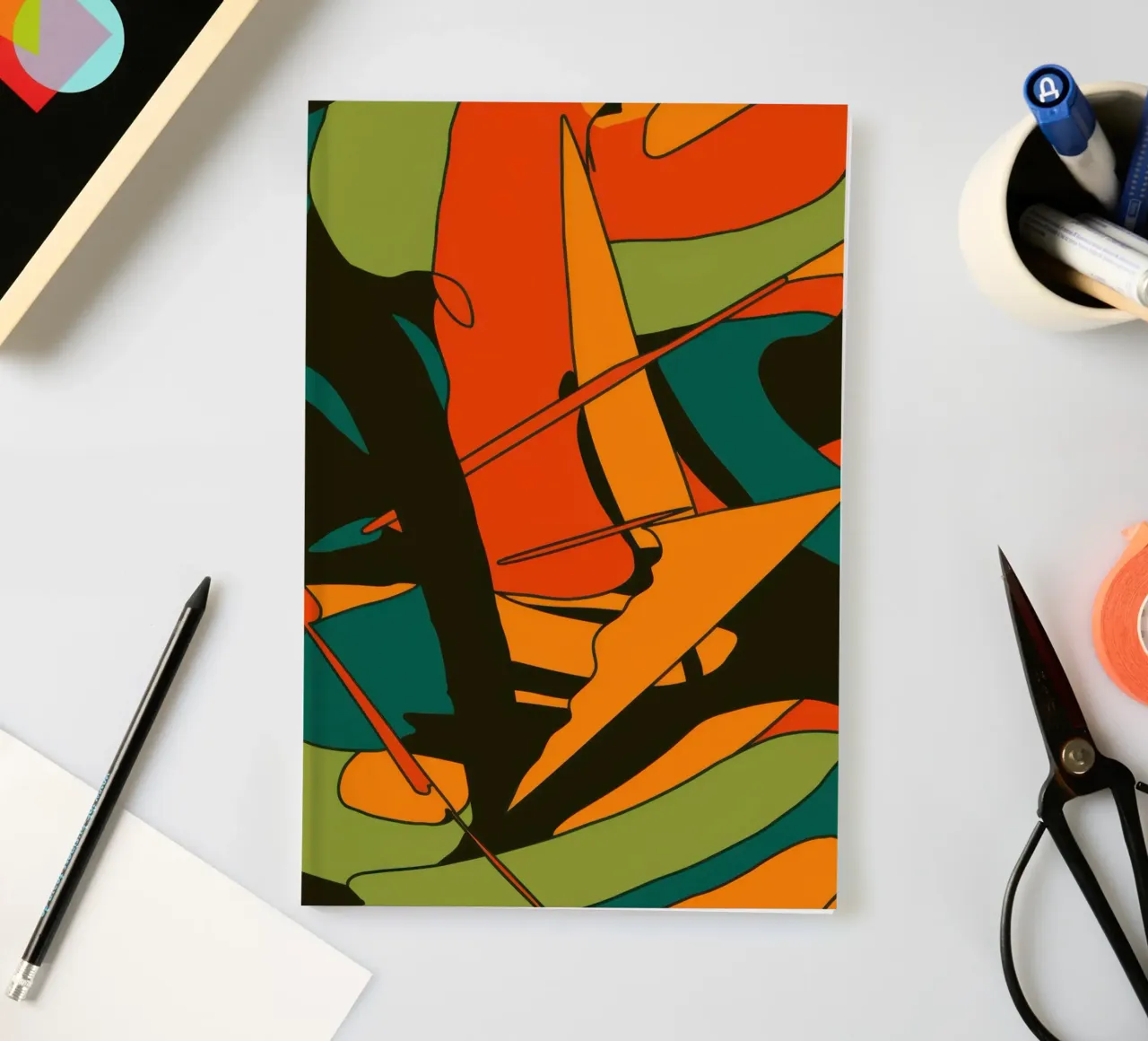 Autumn Leaf Abstraction notebook by Sun Riser
