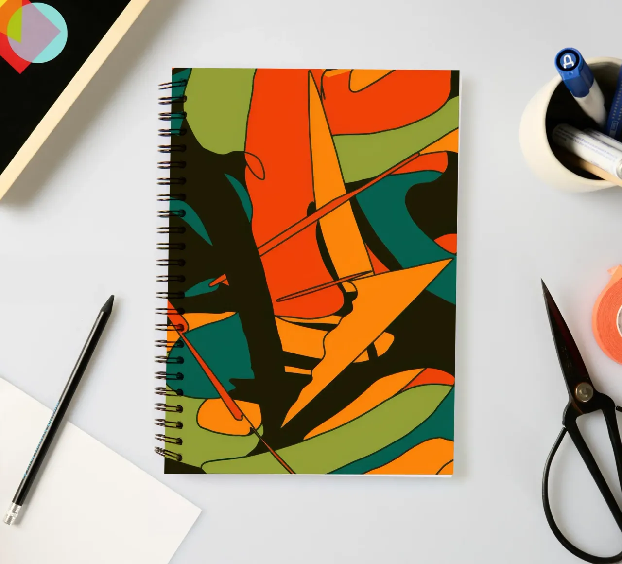 Autumn Leaf Abstraction spiral notebook by Sun Riser