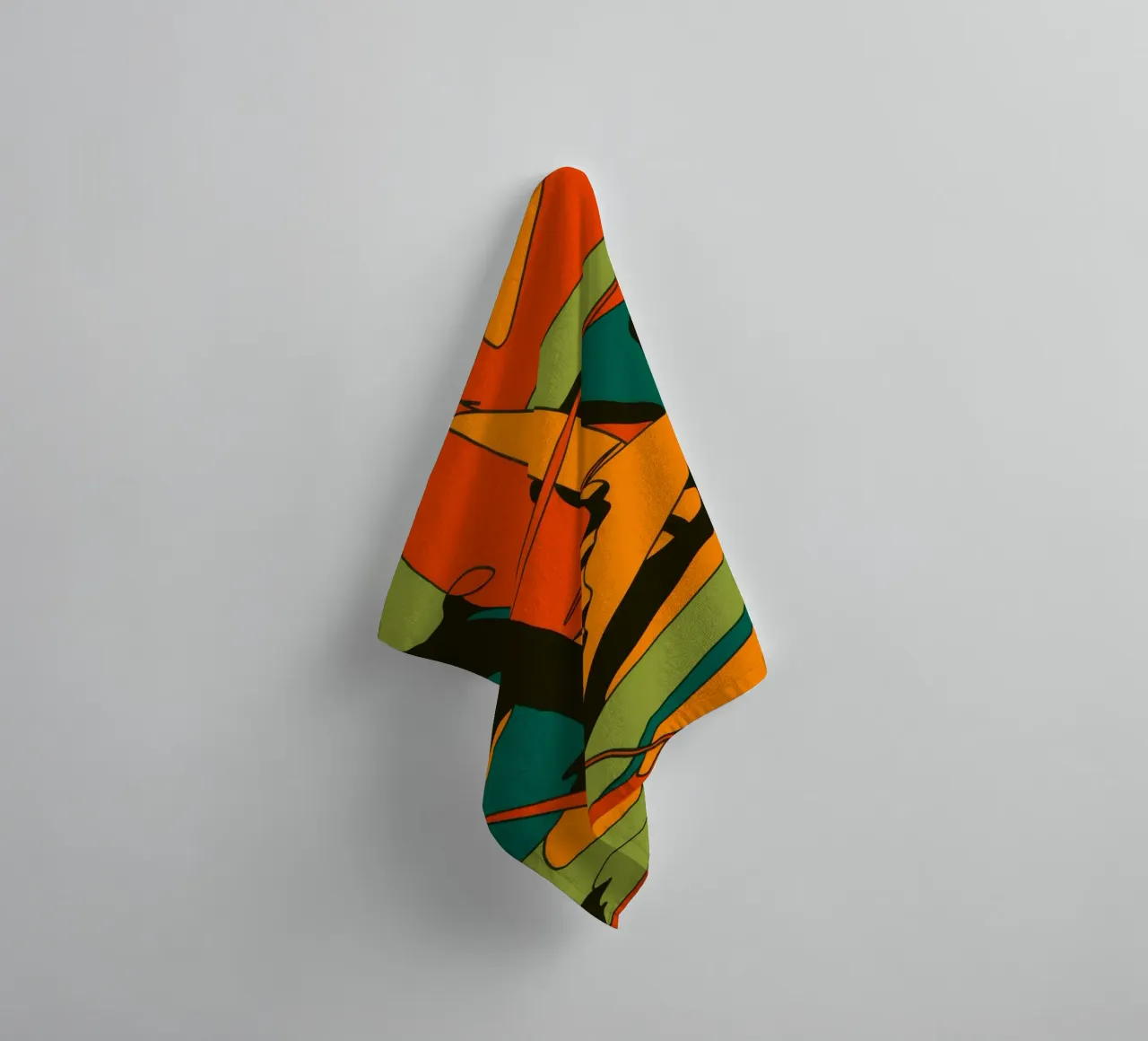 Abstraction de feuilles d'automne serviette de bain de Sun Riser
