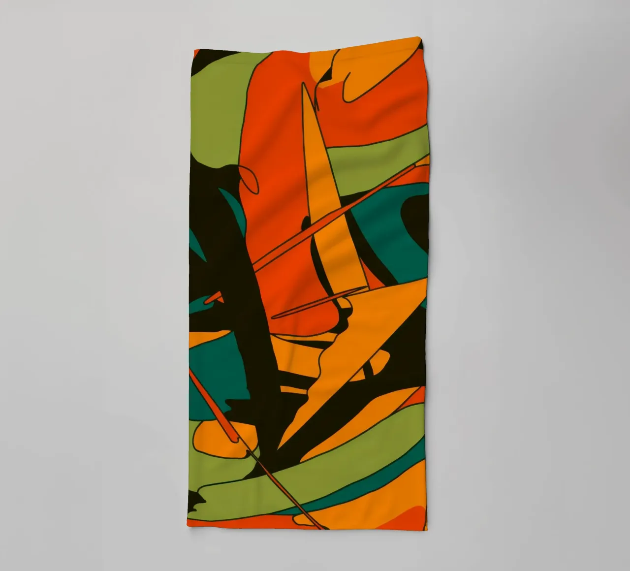 Abstraction de feuilles d'automne serviette de bain de Sun Riser