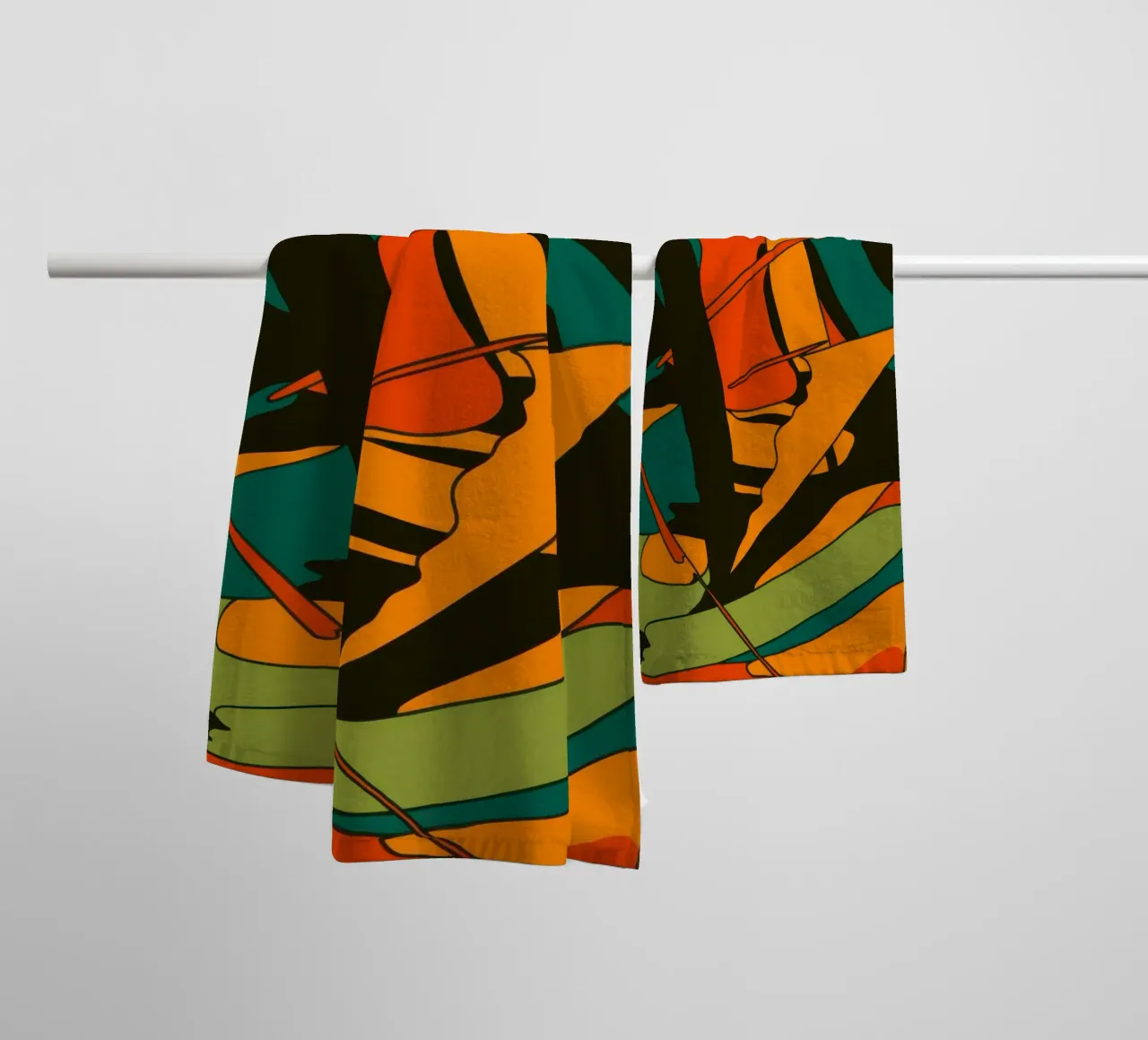 Abstraction de feuilles d'automne serviette de bain de Sun Riser