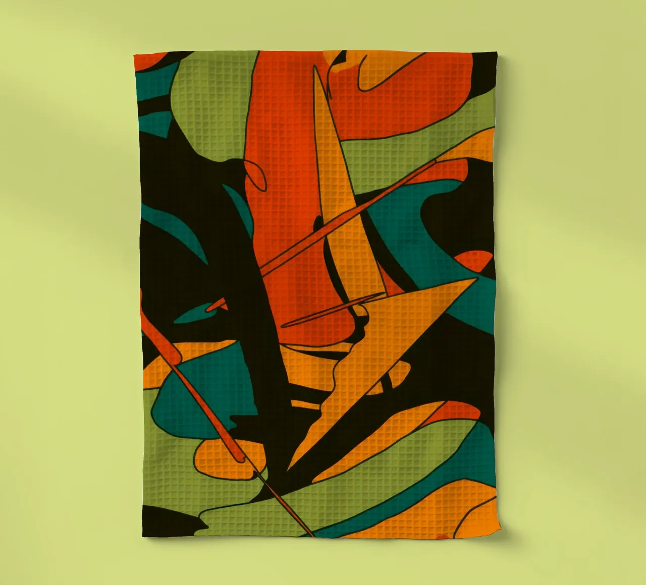Abstraction de feuilles d'automne torchon de Sun Riser