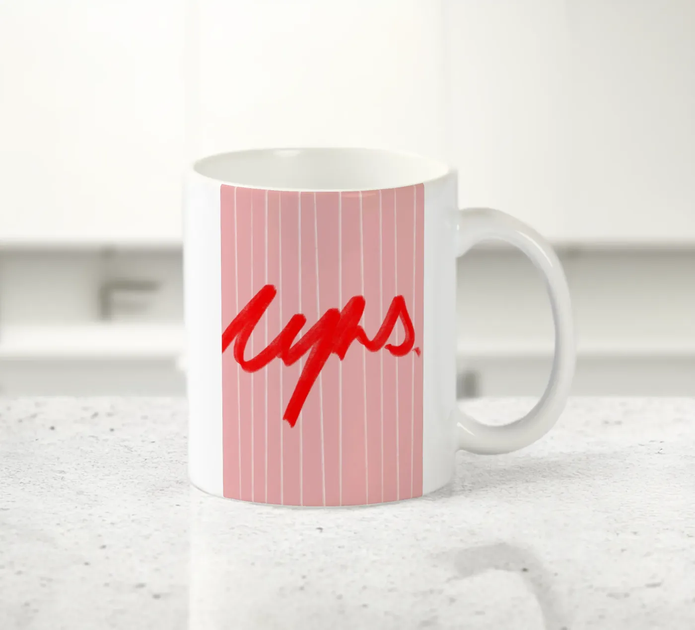 ups ! ceramic mug by Hej Ibiza by Ute Arnold