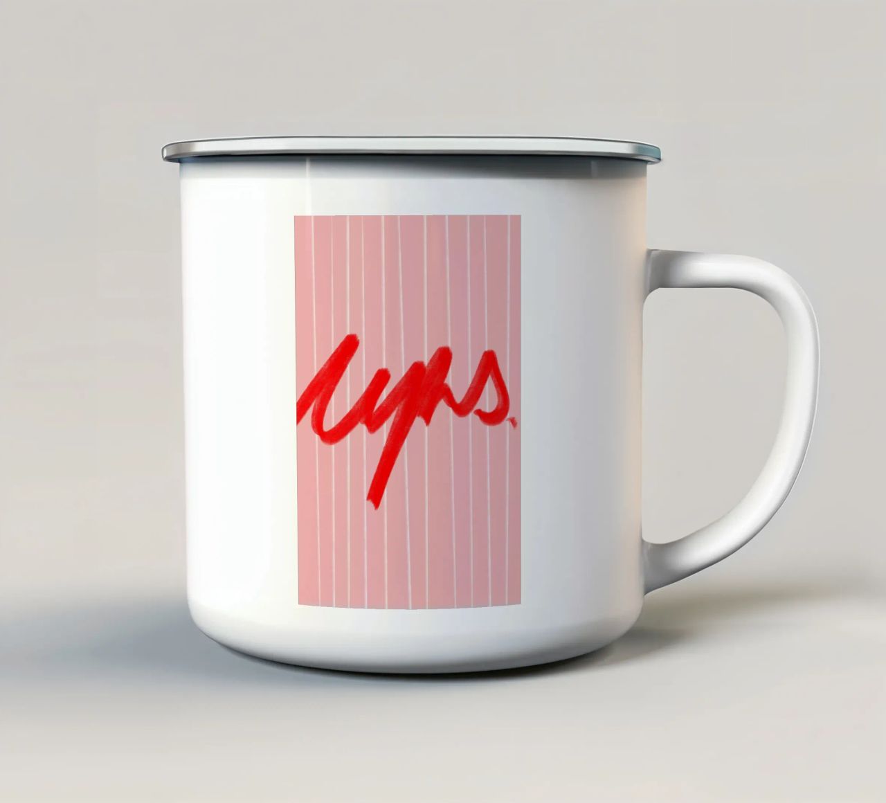 ups ! tazza in smalto da Hej Ibiza by Ute Arnold