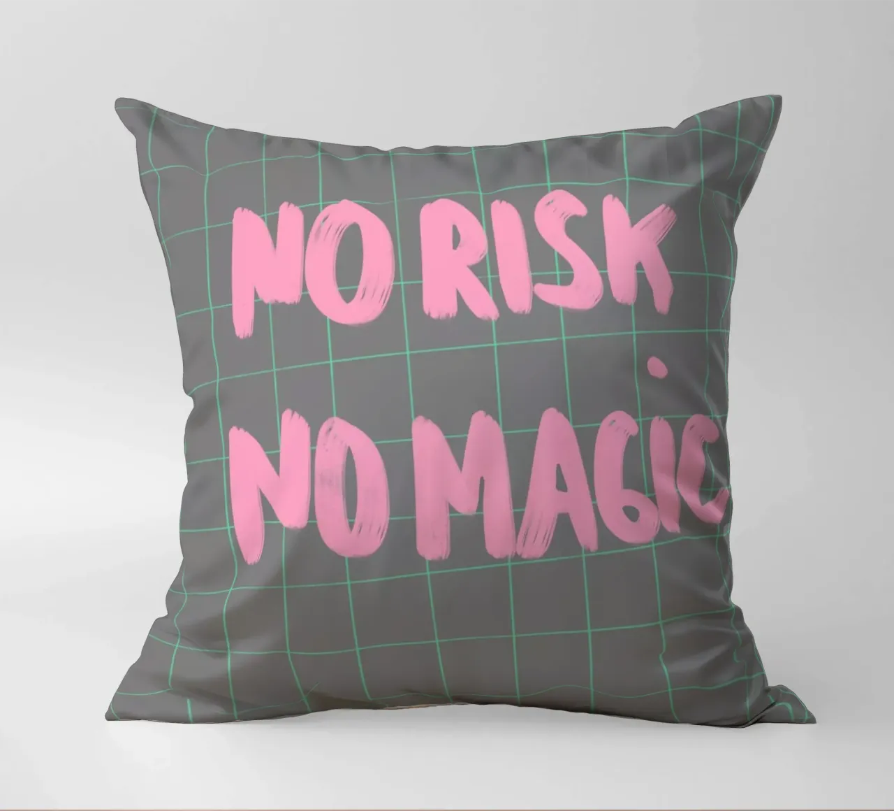 no risk no magic cuscino da Hej Ibiza by Ute Arnold