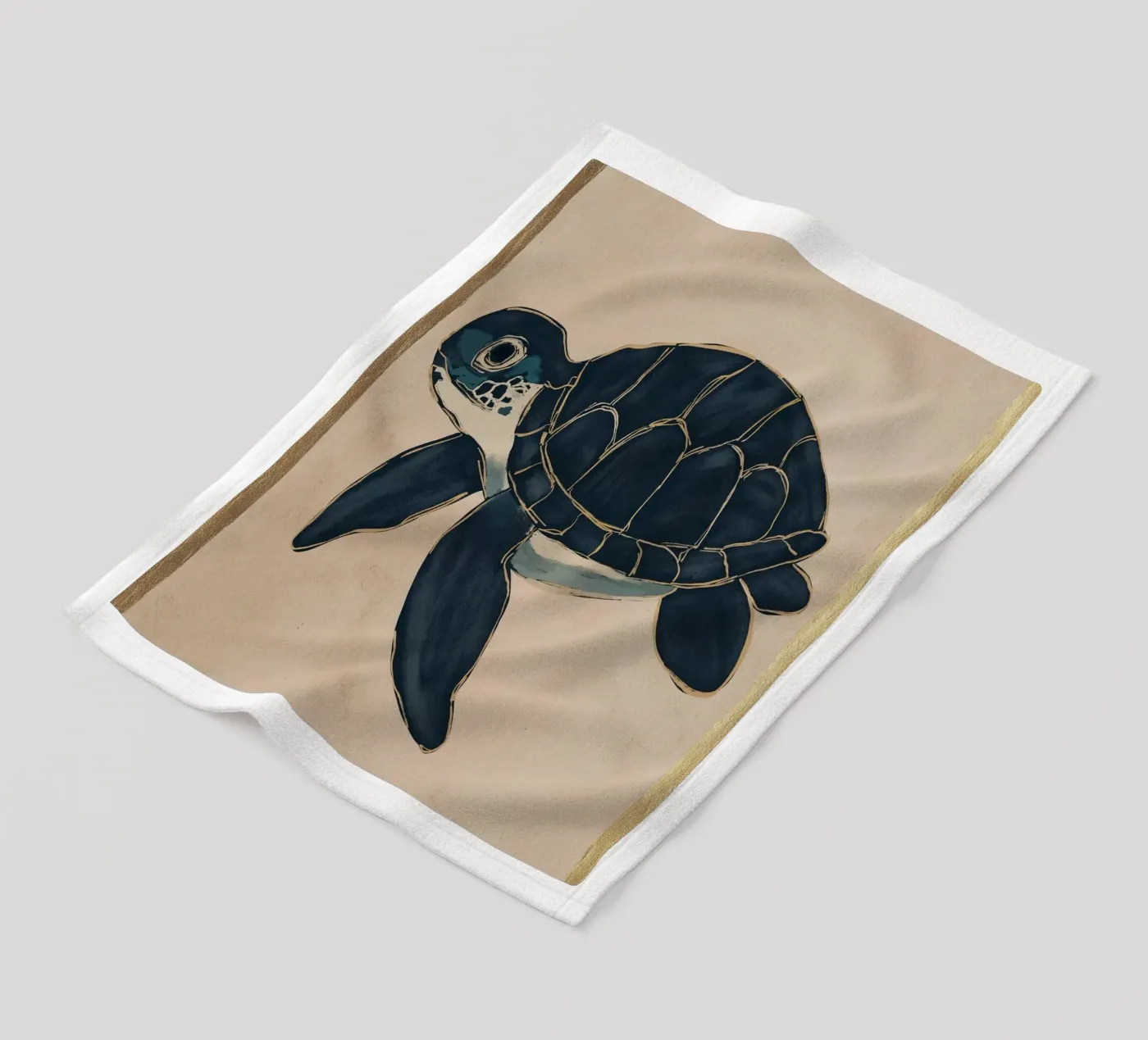 Zeeschildpad fleecedeken van M.A.Z.U.N.