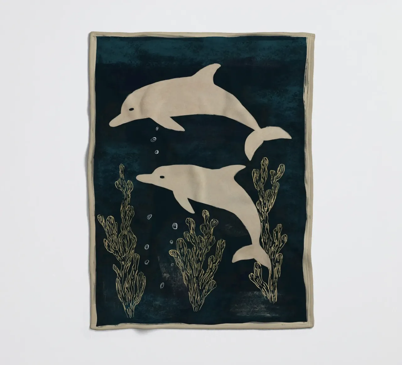Due delfini coperta in pile da M.A.Z.U.N.