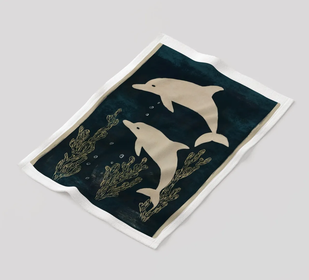Due delfini coperta in pile da M.A.Z.U.N.