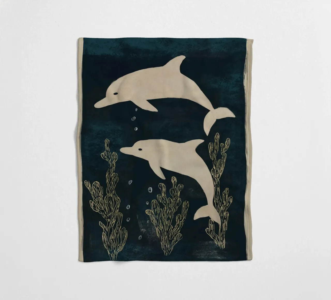Due delfini coperta in pile da M.A.Z.U.N.