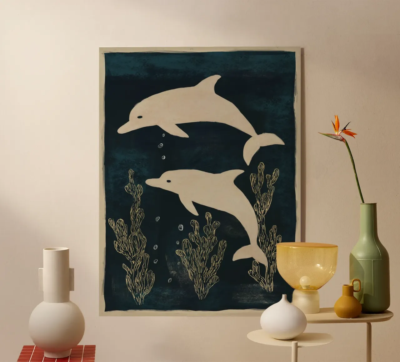 Due delfini plexiglass da M.A.Z.U.N.